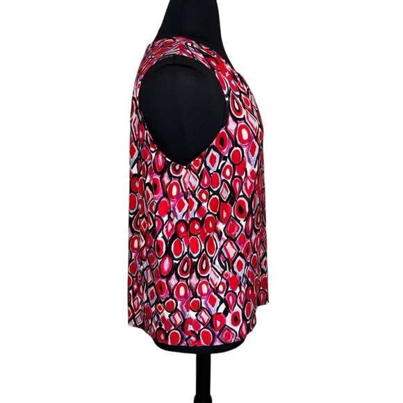 NWOT NIC+ZOE Geo Pane Tank Top Womens Plus 1X Red Multi - Picture 5 of 13